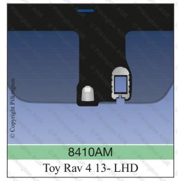 Лобовое стекло с датчиком дождя и обогревом (полный) Toyota Rav 4 (CA40) 2013- 